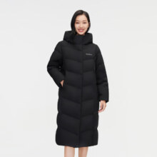 PLUS会员：波司登 BOSIDENG 冬季羽绒服女款连帽防风保暖长款百搭休闲修身保暖外套B30145176