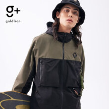 PLUS会员：Goldlion 金利来 g+拼色尼龙男士夹克  EJSEG853002 卡其绿