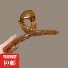 概率券：高级感配饰鲨鱼夹抓夹果冻色咖色
