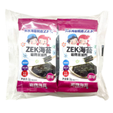 PLUS会员：Zek 经典原味即食烤海苔 2g*8包*15件