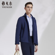PLUS会员：YOUNGOR 雅戈尔 男立领连帽可脱卸单茄克 VJJK424974FQA