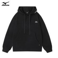 美津浓 MIZUNO 卫衣男加绒加厚秋冬款连帽户外外套