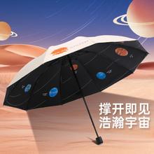 Paradise 天堂伞 浩瀚宇宙遮阳伞防晒防紫外线加大加厚双人伞黑胶防晒雨伞晴雨两用