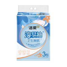 PLUS会员：洁柔 抽取式卫生厕纸 4层80抽3包