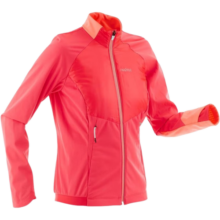 迪卡侬（DECATHLON）运动风衣男女春秋户外保暖长袖滑雪休闲夹克外套Inovik 女士 西瓜粉 2XS
