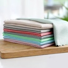 擦玻璃专用鱼鳞抹布 鱼鳞抹布小号1条颜色随机