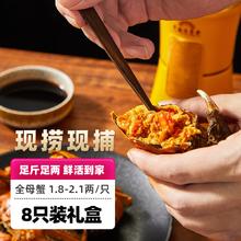 隆上記 隆上记 鲜活大闸蟹 全母蟹 1.8-2.1两 8只