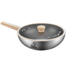PLUS会员：COOKER KING 炊大皇 小黄鸭IP 316不锈钢炒菜锅 32cm