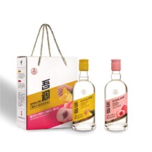 五粮液 仙林生态果酒 吾调 微醺 低度果酒 16.8度 375mL 2瓶 蜜桃+菠萝