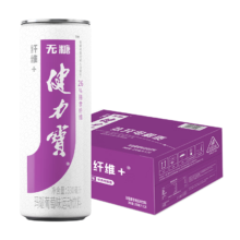 健力宝 补充电解质含膳食纤维+葡萄味330ml*24罐