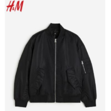 plus会员：H&M 男子休闲宽松版型飞行员夹克