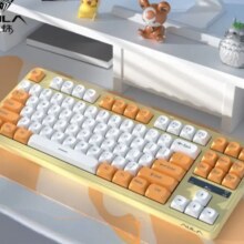 京东百亿补贴、plus会员：AULA 狼蛛 S3012有线键盘机械手感RGB拼色键盘