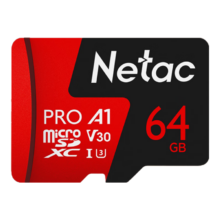 PLUD会员、概率券：朗科（Netac）64GB TF（MicroSD）存储卡 A1 U3 V30 4K 高度耐用行车记录仪&监控摄像头内存卡 读速100MB/s