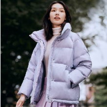 PLUS会员：波司登 BOSIDENG 奥运紫 冬季羽绒服女  薰衣草紫爱心印花9W39 170/92A