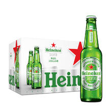 概率券：Heineken 喜力 星银啤酒 330mL 24瓶 赠经典330ml*6+香槟啤酒1.5L*1