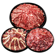 牧小佳 齐齐哈尔烤肉 食材烧烤 韩式户外家庭牛肉家用野餐 传统2袋+燕翅1袋 赠蘸料3袋
