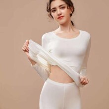 plus会员：夏娃之秀 亲肤纯色 秋衣秋裤套装 *2件