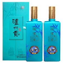泸州老窖 泸州贡 翡绿 52度 浓香型白酒 500ml*2瓶