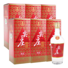 五粮液尖庄曲酒 精品 52度 2017年老酒 浓香型白酒 中秋送礼 52度 500mL 6瓶 整箱装