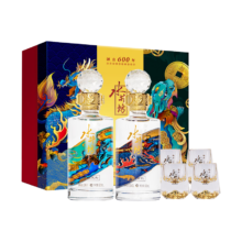 20点：水井坊 井台 珍藏 麒麟貔貅 53度 浓香型白酒 500ml*2瓶 礼盒装