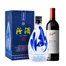 京东百亿补贴：汾酒 青花30 53度 375ml+奔富 BIN389 750ml “有事请汾富”组合