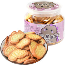 阪上野村 恐龙造型动物饼干牛奶味180g 罐装
