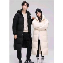 PLUS会员、京东百亿补贴: 鸭鸭 情侣羽绒服 男女同款 长款过膝 2024冬季新款