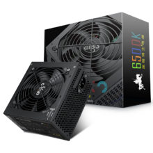 plus会员：爱国者（aigo）额定500W 黑暗骑士650DK 台式机电脑主机电源