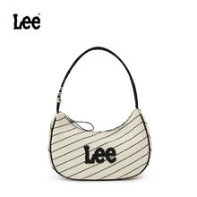 Lee官方飞织丹宁腋下包女士时尚潮流单肩包通勤轻便月牙包女包包