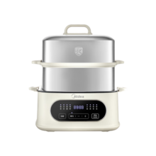 美的（Midea）电蒸锅 电煮锅 电火锅 火锅 多功能锅家用蒸包子锅 电热锅多用途锅24小时预约 【智能预约+不锈钢蒸笼+9.3升】 9.3L