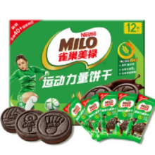 徐福记 美禄Milo运动力量夹心饼干经典巧克力味108g/盒  x2件