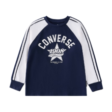 PLUS会员：CONVERSE 匡威 儿童拼接长袖T恤