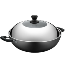 PLUS会员：COOKER KING 炊大皇 传世系列 无涂层铸铁锅 通用炒菜锅 C40D2 40cm