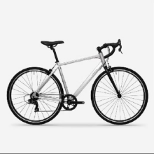 plus会员：DECATHLON 迪卡侬 RC100升级版公路自行车 男女骑行单车 Van Rysel 银色 XS码