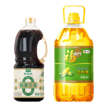 百亿补贴：福临门非转基因压榨玉米油4L+太太乐生抽 1.53kg
