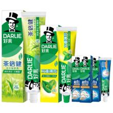 好来黑人牙膏 茶倍健薄荷共5支