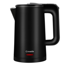 Creade 科瑞德电水壶电热水壶家居电水壶节能烧水壶0.8L磨砂系列酒店电热水壶1000W热水壶宾馆专用开水壶 D08-A黑色 0.8L