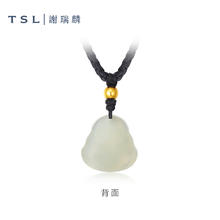 TSL 谢瑞麟 福气安康黄金和田玉吊坠玉佛玉挂坠玉佩新品XP036