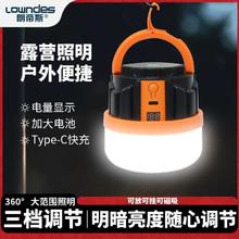 百亿补贴：LOWNDES 朗帝斯 usb充电户外灯露营摆摊led灯夜市家用强光应急磁吸照明灯