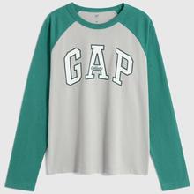 唯品尖货：Gap 盖璞 儿童撞色插肩袖运动长袖T恤