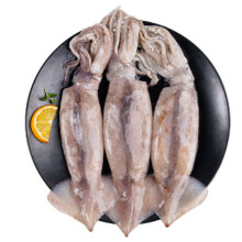 plus会员：美加佳 三去鲜冻整只大鱿鱼 净重550g *4件
