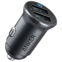 百亿补贴、PLUS：ANKER安克24W 车载充电器超级快充头usb双口多口汽车点烟器充电头  车载快充头