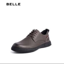PLUS会员：Belle 百丽 商务皮鞋男商场同款牛皮革休闲皮鞋 A0512CM1 黑色