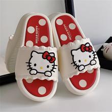 细细条 Hello Kitty 女士卡通拖鞋 夏季户外亲子凉拖