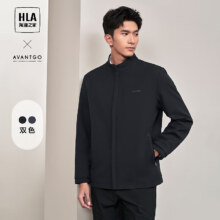 PLUS会员：海澜之家 HLA 行政夹克男24新轻商务经典系列印花外套