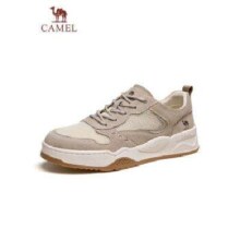 PLUS会员、概率券：CAMEL 骆驼 厚底复古男士板鞋 G14S136164 烟沙色