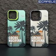 CAFELE 卡斐乐 彩银OPPOreno11/10手机壳FindX7/x6英文椰树真我realme11保护套