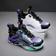 WARRIOR 回力 童鞋儿童旋钮扣运动鞋潮流男童中大童厚底运动鞋篮球鞋