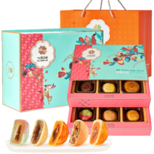 plus、有券上：鲜品屋月饼礼盒荷塘月圆865g（12饼8味6式）*4件+凑单品