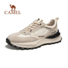 PLUS会员：骆驼 CAMEL 新款男鞋复古厚底慢跑休闲鞋男 G13S187087